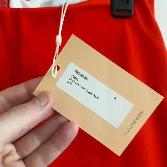 NWT Pearl by Lela Rose Stretch Cotton Susie Pant Size 6 - Picture 4 of 6